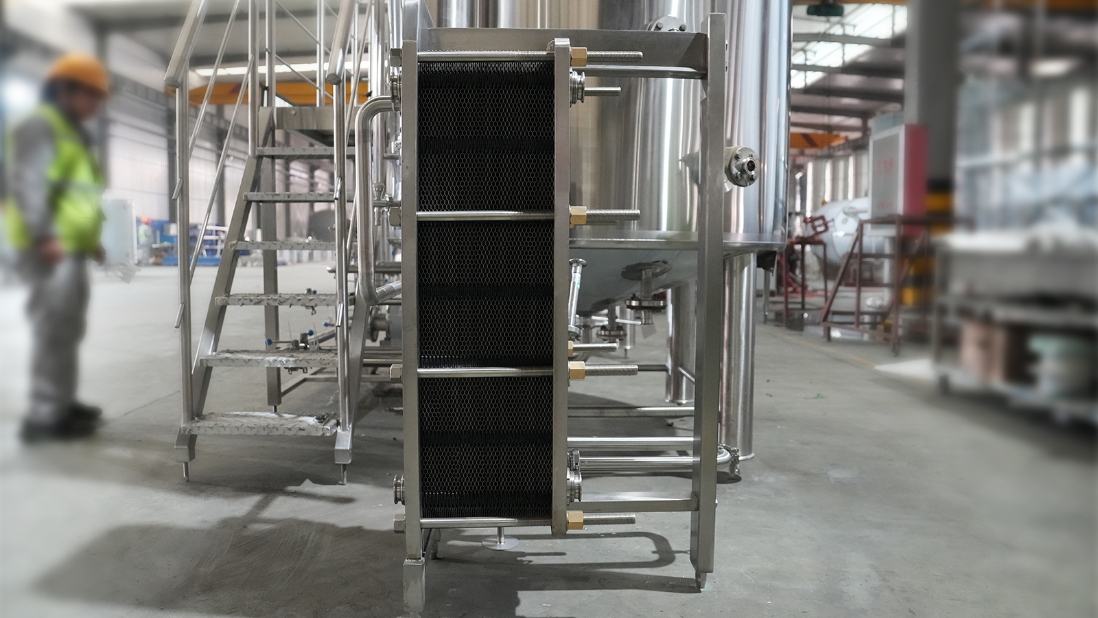 啤酒酿造设备中的换热器